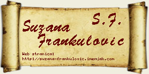 Suzana Frankulović vizit kartica